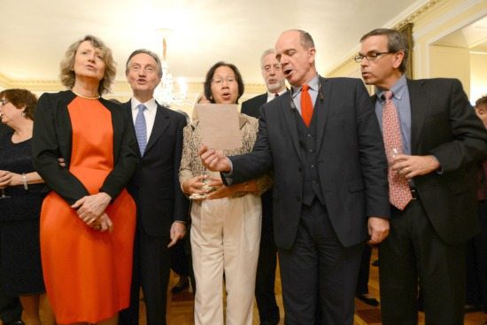 Laura Denise Bisogniero, Ambassador of Italy Claudio Bisogniero, Patricia Yee, Renata Miracco, James Shaffran