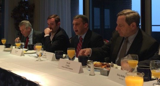 Jeff Ward (MaaS360 by Fiberlink, an IBM Company), Tom Suder (Mobilegov), Jon Johnson (GSA), Mark Cohn (Unisys Federal Systems)