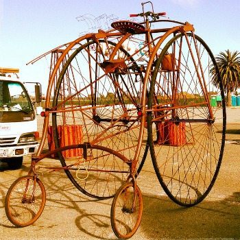 The Maker Media sponsored Maker Faire celebrates the art of making. Photo of red bike taken at Maker Faire Bay Area 2013, courtesy of Maker Media