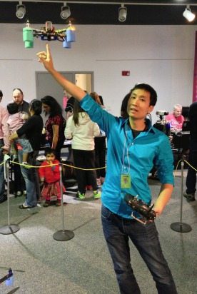 Chris Vo hovering Drone