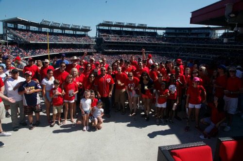 Moe Jafari and the HumanTouch team at a Washington Nationals game