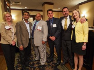 Event sponsors Unissant, from left, 