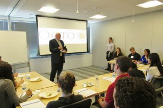 Steve Radloff, of ManTech International, explains the security clearance process to WashingtonExec NextGen Beltway Leaders