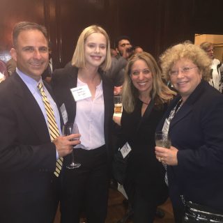 From left, Joe Cubba of IBM, Andrea Wright of Unissant, Lori Feller of IBM, and XXX