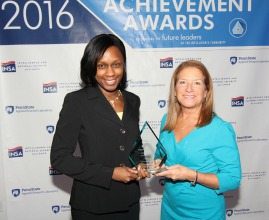 Zalendra Cyrille, Vencore and Tish Long, Chair, INSA Board of Directors