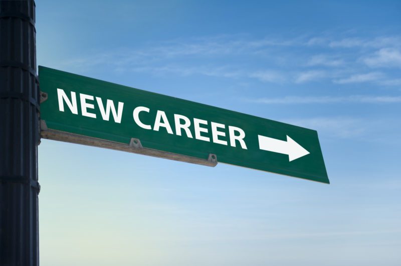 A sign that says New Career