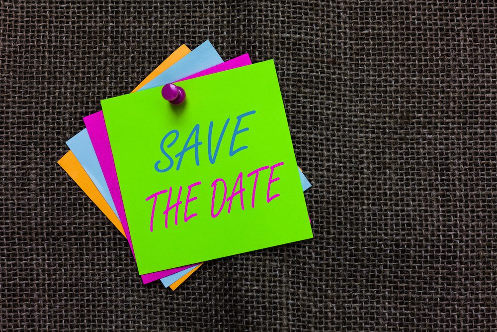 Word writing text Save The Date. Business concept for Systematized events Scheduled activity Recorded Filed Paper notes Important reminders Communicate ideas messages Jute background (Word writing text Save The Date. Business concept for Systematized
