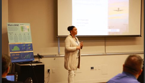 Felisa White, SWIM on-ramping lead, FAA, opens the SWIFT Forum on May 10, 2018. Image: FAA