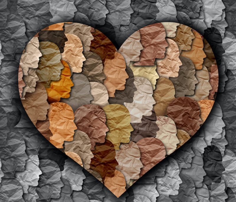 Black history month symbol as a celebration and love for diversity and African culture pride as a multi cultural celebration. (Black history month symbol as a celebration and love for diversity and African culture pride as a multi cultural celebration